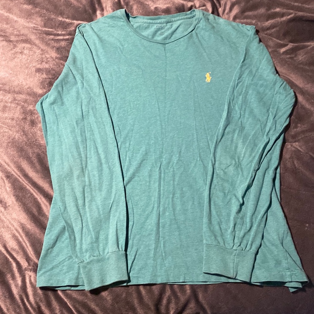 Green polo long sleeved tshirt